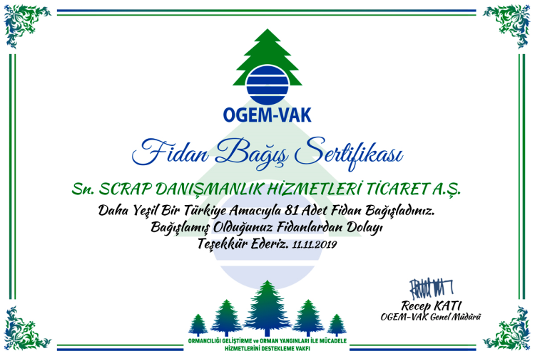 Scrap AŞ’den 81 ile 81 fidan